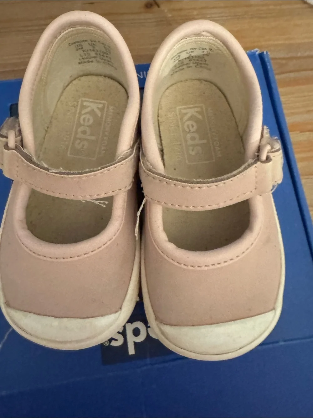 Keds Girls Light Pink Mary Jane Strap Shoes